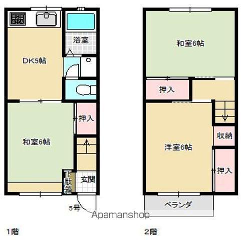 メゾン・アマノ(3DK/1階)の間取り写真