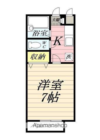 メゾンルレーブ(1K/2階)の間取り写真