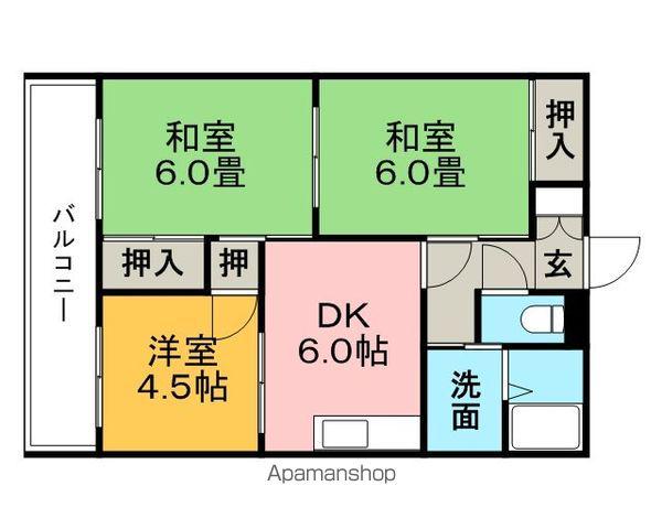 大橋ビル(2LDK/5階)の間取り写真