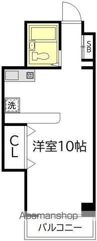 グレース松原(ワンルーム/1階)の間取り写真