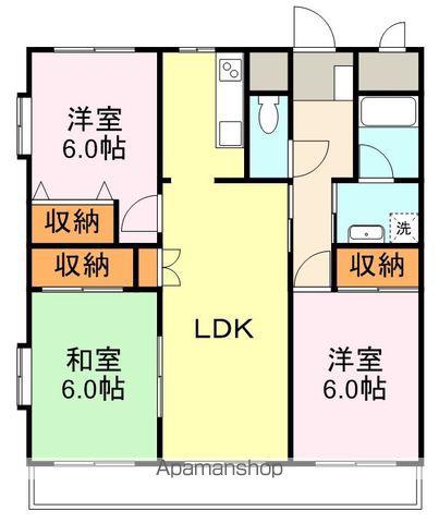 リバージュK(3LDK/2階)の間取り写真