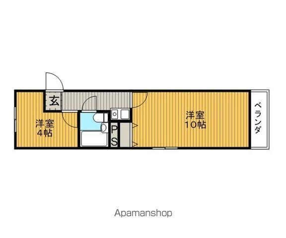 サンパレス21蛍池(2K/3階)の間取り写真
