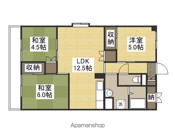 伊島コーポラス(3LDK/2階)の間取り写真