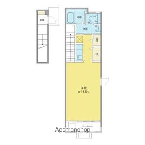 BELTA REGINA Ⅱ(ワンルーム/2階)の間取り写真