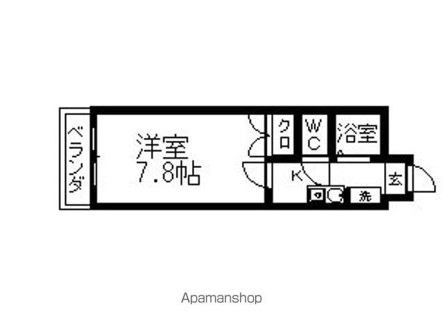 サンアペックス新守山(1K/1階)の間取り写真