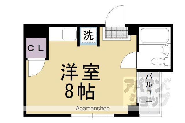 カーサ府庁前(ワンルーム/3階)の間取り写真