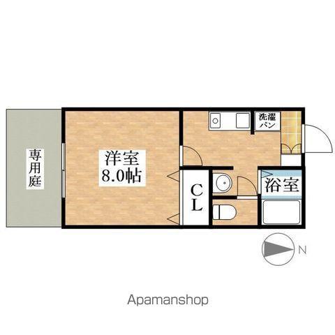 サニーハウス(1K/1階)の間取り写真