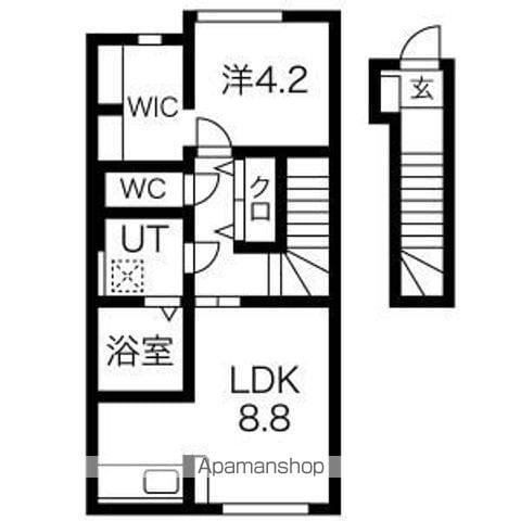 メゾンフェリシテ東根(1LDK/2階)の間取り写真