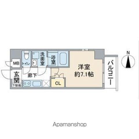 VANCOUVER1118大曽根(1K/6階)の間取り写真