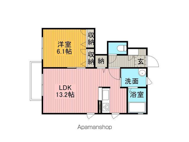 シャーメゾンエイティエイト(1LDK/1階)の間取り写真