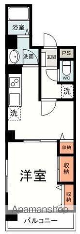 ベリビューコート西草深(1DK/5階)の間取り写真