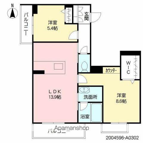 シャーメゾン 日向(2LDK/3階)の間取り写真