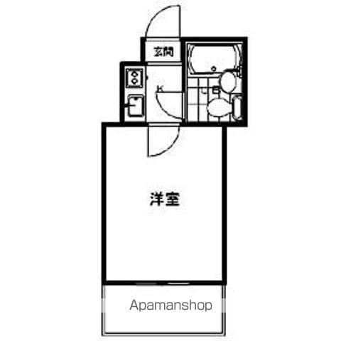ジュネパレス松飛台(1K/1階)の間取り写真