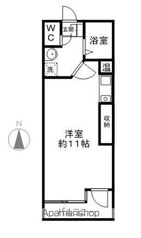 ウィンベル東館(ワンルーム/4階)の間取り写真