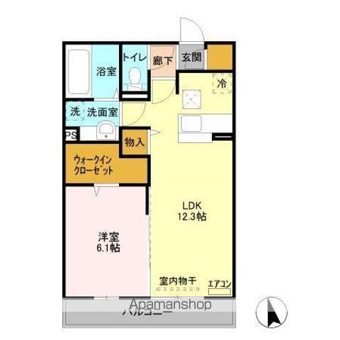 ディアマント A(1LDK/1階)の間取り写真