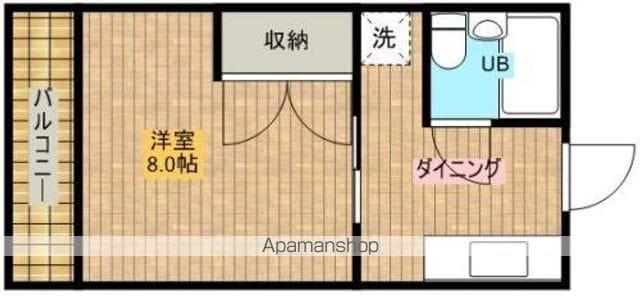 メゾン・マリアージュ(1K/2階)の間取り写真