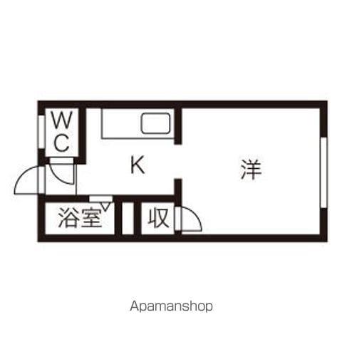 コーポケーアイⅡ(1K/1階)の間取り写真