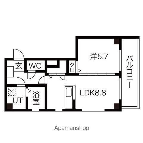 JU・JU(1LDK/1階)の間取り写真