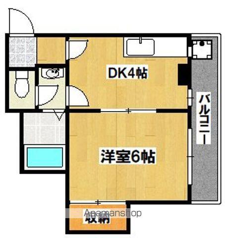 レジデンス長居(1DK/1階)の間取り写真