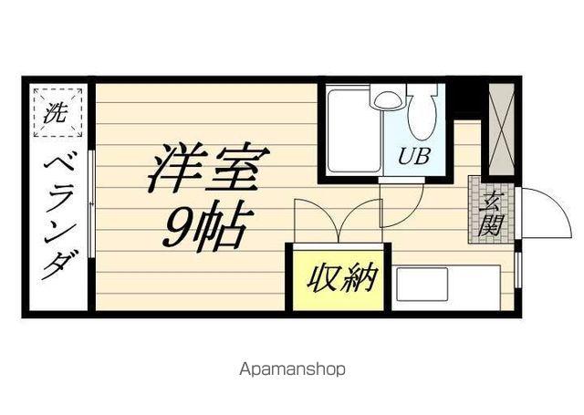 シャンテ津田沼B(ワンルーム/2階)の間取り写真