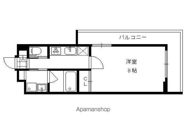 紫竹大門町マンション2(1K/3階)の間取り写真