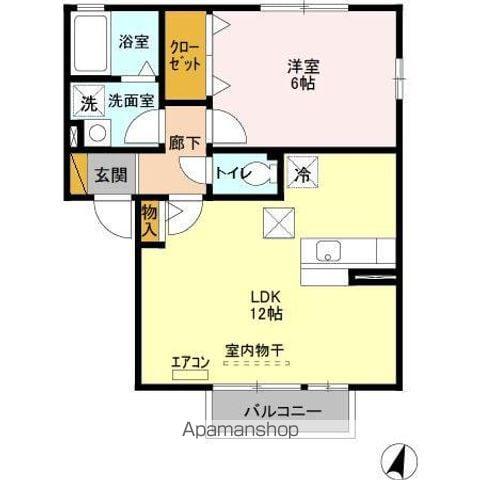 エスペランサC(1LDK/1階)の間取り写真