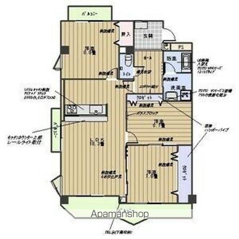 ハイムビーオール(3LDK/3階)の間取り写真