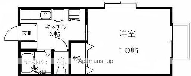 ノーブル砂山(1K/2階)の間取り写真