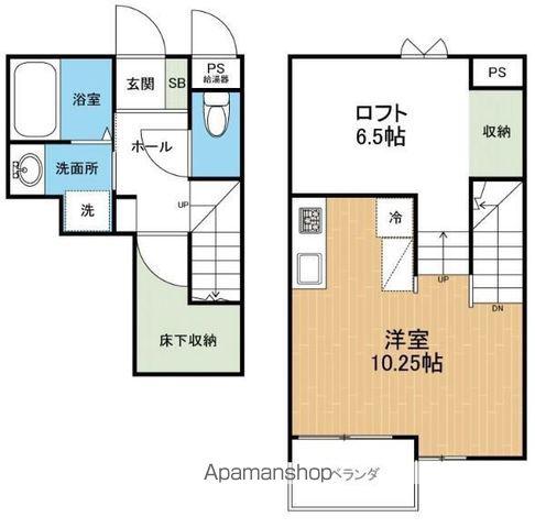 グランツ壺川(ワンルーム/2階)の間取り写真