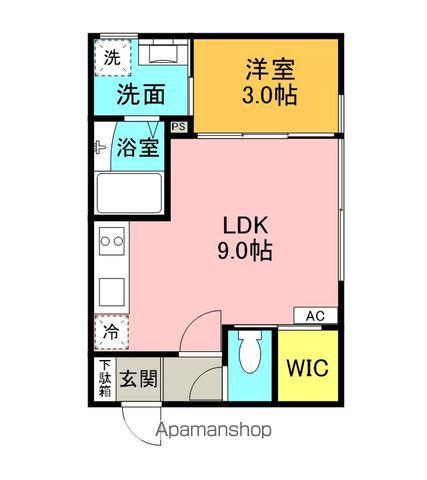 CLAIR SOLARE(1LDK/2階)の間取り写真