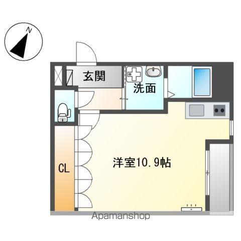 ブルーム(ワンルーム/1階)の間取り写真