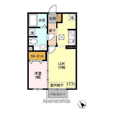 ヴェルドミールII・III III(1LDK/1階)の間取り写真