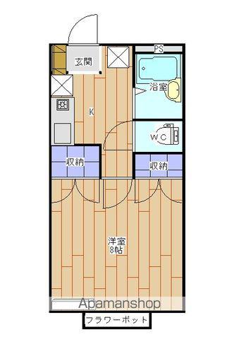 サンハイツあさひ(1K/2階)の間取り写真
