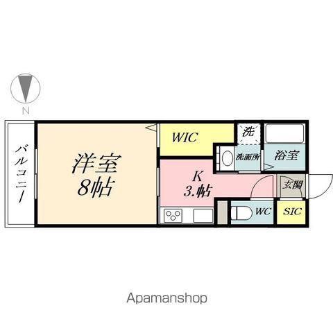 ヴァン ヴェール京山(1K/3階)の間取り写真