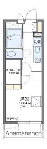 レオパレス平安(1K/1階)の間取り写真