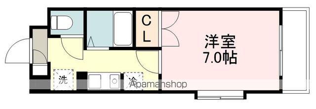 ハイツ河原町(1K/3階)の間取り写真