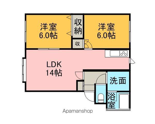 サウスヒルミスマイ(2LDK/1階)の間取り写真