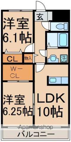 シャトルコート(2LDK/3階)の間取り写真