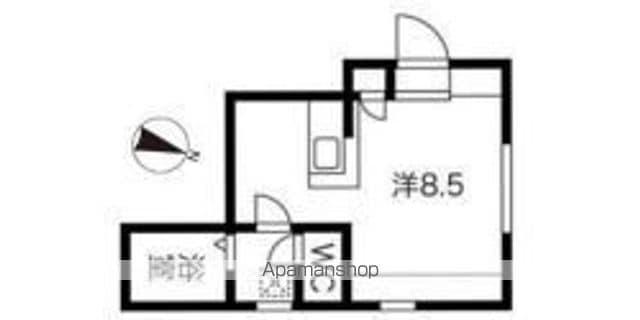 SAKURA AXIS 用賀(ワンルーム/4階)の間取り写真