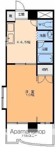 サンパティックU-1(1DK/4階)の間取り写真
