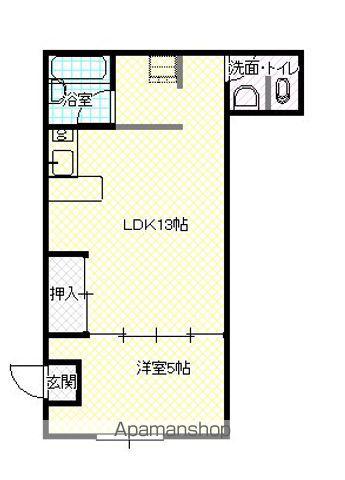 ウィスタリアハイツB(1LDK/4階)の間取り写真