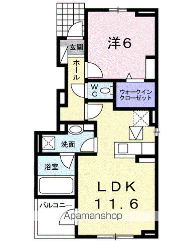 ニュー・マヤオーレ(1LDK/1階)の間取り写真