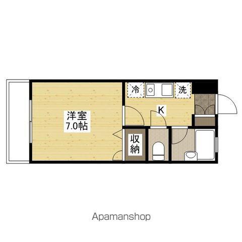 アーバン田部Ⅱ(1K/1階)の間取り写真