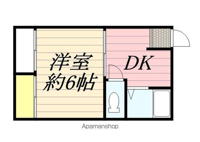 プレアール西町Ⅱ(1DK/2階)の間取り写真