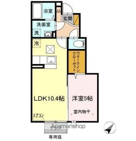 あけぼの(1LDK/1階)の間取り写真