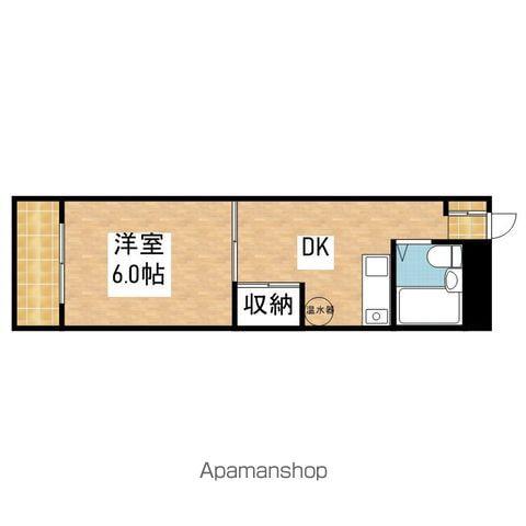 第2中川ビル(1DK/6階)の間取り写真