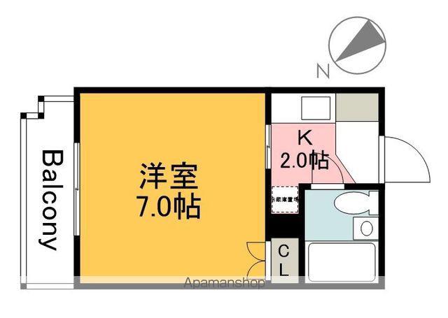 アメニティカネイチⅡ(1K/2階)の間取り写真