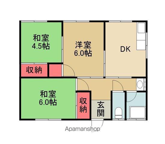 予讃線 伊予西条駅 徒歩18分 1階建 築42年(3DK)の間取り写真