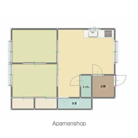 中田コーポ(2DK/1階)の間取り写真