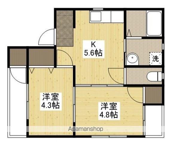 アイランドビル28(2K/1階)の間取り写真